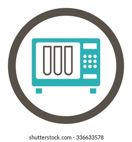 Sterilizer vector icon. Style is bicolor flat rounded symbol, grey and cyan colors, rounded angles, white background.