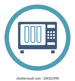 Sterilizer vector icon. Style is bicolor flat rounded symbol, cyan and blue colors, rounded angles, white background.