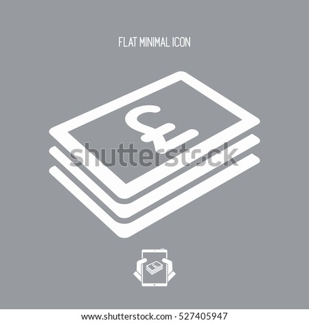 Sterling banknote flat icon
