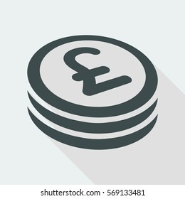 Sterling Coin Flat Icon