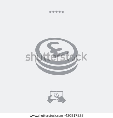 Sterling coin flat icon
