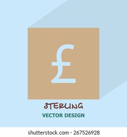 Sterling icon. Vector design.