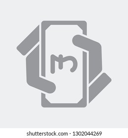 Sterling payment - Flat and isolated vector eps illustration icon with minimal and modern design