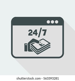 Sterling payment online - Vector flat icon