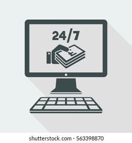 Sterling payment online - Vector flat icon