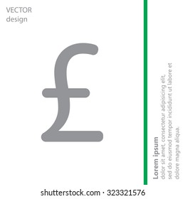 sterling sign, vector design for website