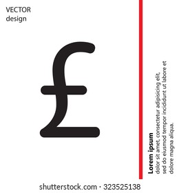 sterling sign, vector design for website