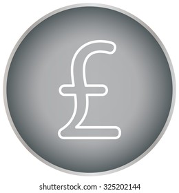 sterling sign, vector design for website, line icon