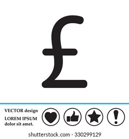 sterling sign, vector design for website