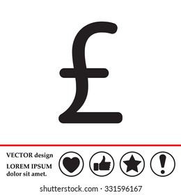 sterling sign, vector design for website