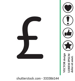 sterling sign, vector design for website