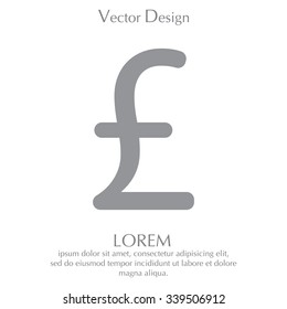 sterling sign, vector design for website