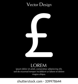 sterling sign, vector design for website