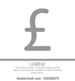 sterling sign, vector design for website
