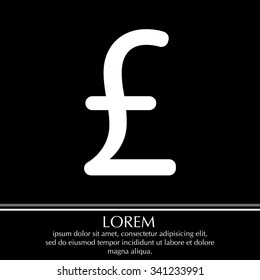 sterling sign, vector design for website