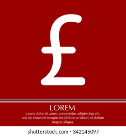 sterling sign, vector design for website