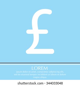 sterling sign, vector design for website