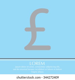 sterling sign, vector design for website