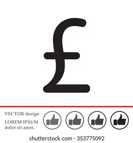 sterling sign, vector design for website