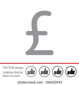 sterling sign, vector design for website