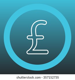 sterling sign, vector design for website, line icon