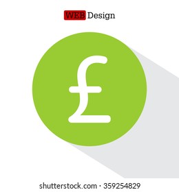 sterling sign, vector design for website