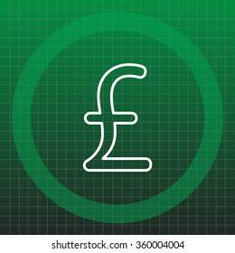 sterling sign, vector design for website, line icon