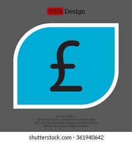 sterling sign, vector design for website