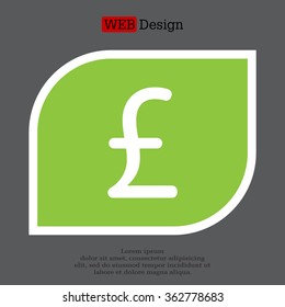 sterling sign, vector design for website