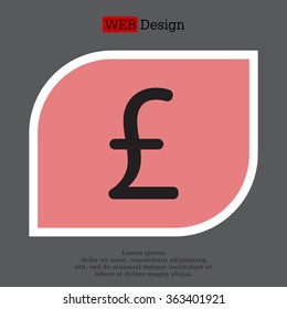 sterling sign, vector design for website
