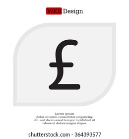 sterling sign, vector design for website