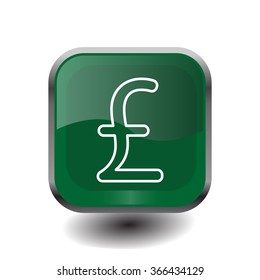 sterling sign, vector design for website, line icon