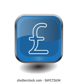 sterling sign, vector design for website, line icon