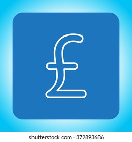 sterling sign, vector design for website, line icon