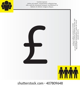 sterling sign, vector design for website