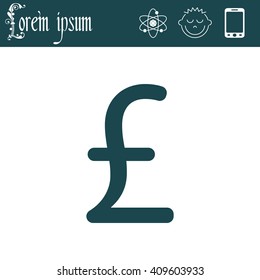 sterling sign, vector design for website