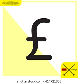 sterling sign, vector design for website