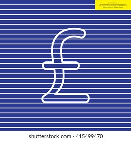 sterling sign, vector design for website, line icon