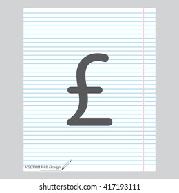 sterling sign, vector design for website