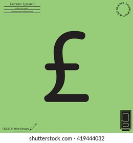 sterling sign, vector design for website