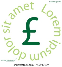 sterling sign, vector design for website