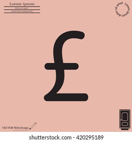 sterling sign, vector design for website