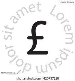 sterling sign, vector design for website