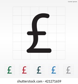 sterling sign, vector design for website
