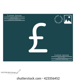 sterling sign, vector design for website