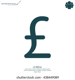 sterling sign, vector design for website