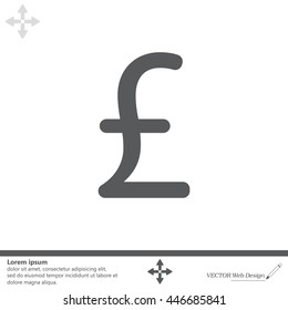 sterling sign, vector design for website