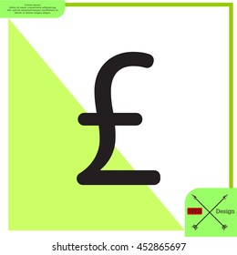 sterling sign, vector design for website