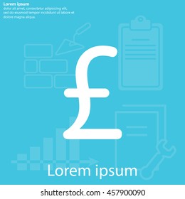 sterling sign, vector design for website