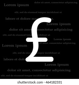 sterling sign, vector design for website